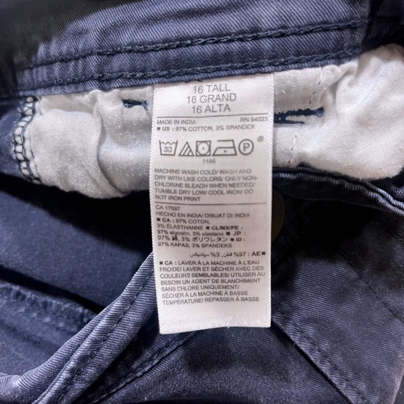 Lot 4 Old Navy Bootcut Woman's Chino Pants Gray Navy Khaki Size 16 Tall - Picture 12 of 16